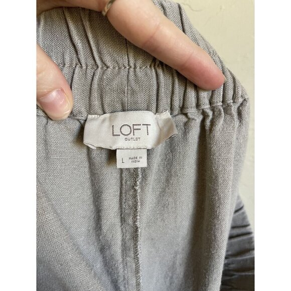 LOFT Outlet Size Large Tan Brushed Cotton Skirt - Picture 3 of 9